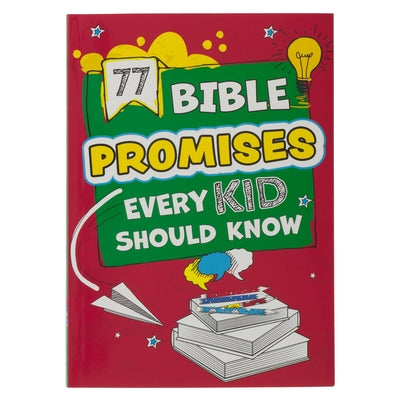 Paperback 77 Bible Promises Every Kid Should Know by Christian Art Publishers, featuring colorful cover and child-friendly design.