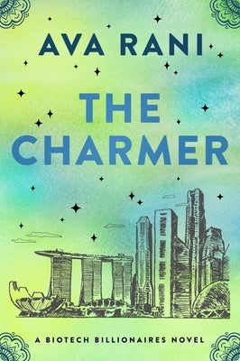 Paperback of The Charmer biotech billionaire novel by Avon Books, featuring a colorful cover with a modern design.