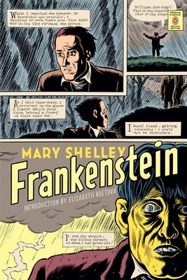 Penguin Classics Frankenstein paperback edition with illustrated cover featuring the iconic monster and Victorian design.