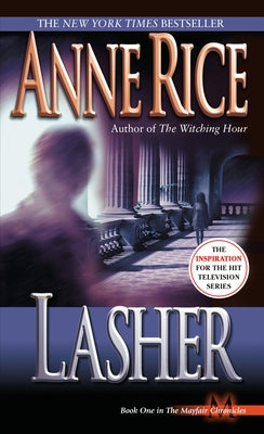 Mass market paperbound copy of the novel "Lasher" by Ballantine Books, featuring the book cover with title and author details.