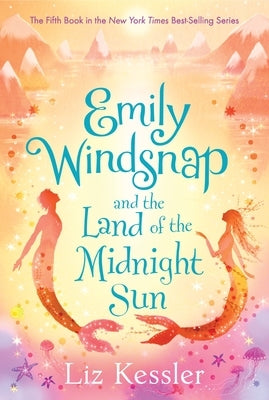 Paperback of Emily Windsnap and the Land of the Midnight Sun by Candlewick Press, featuring colorful cover art with underwater and mystical themes.