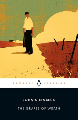 Paperback edition of The Grapes of Wrath by Penguin Classics, featuring a cover with classic artwork and bold title text.