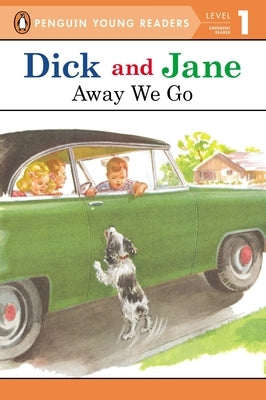 Paperback of "Away We Go" by Penguin Young Readers Group, featuring colorful cover art with children and outdoor scene.