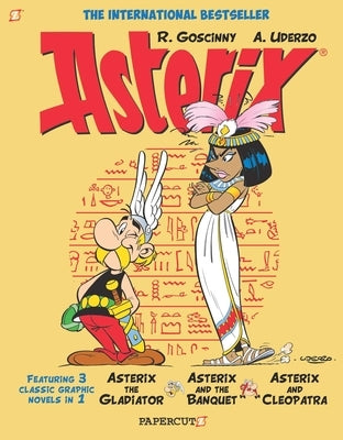 Papercutz Asterix Omnibus Vol. 2 paperback showing colorful cover with illustrations of Asterix characters and comic scenes.