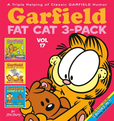 Garfield Fat Cat 3-Pack #17 paperback books by Random House Worlds, featuring colorful covers with Garfield characters.