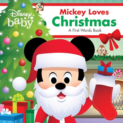 Disney Baby: Mickey Loves Christmas: A First Words Book Board Book Random House/Disney