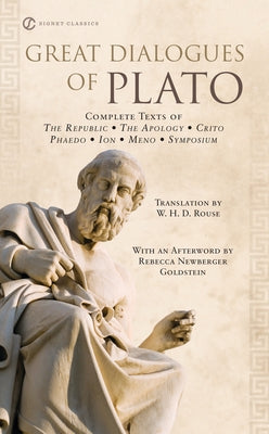Mass market paperbound of Great Dialogues of Plato by Signet Book, showing the book cover with classic artwork and title.