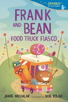 Paperback of Frank and Bean: Food Truck Fiasco by Candlewick Sparks, showing the book cover with colorful illustrations.