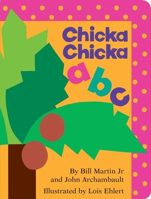 Colorful Chicka Chicka ABC board book by Little Simon featuring vibrant alphabet illustrations for young children.