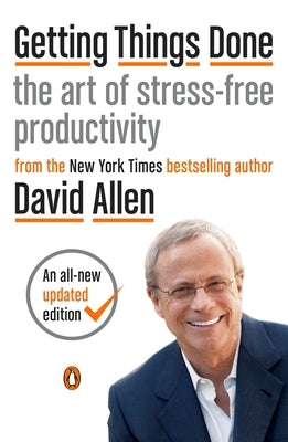 Paperback of Getting Things Done: The Art of Stress-Free Productivity by Penguin Books, featuring a clean cover design.