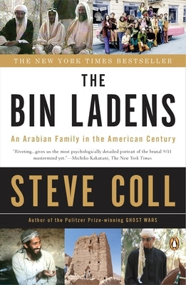 Paperback of The Bin Ladens: An Arabian Family in the American Century by Penguin Books, featuring a cover with Arabic-themed artwork.