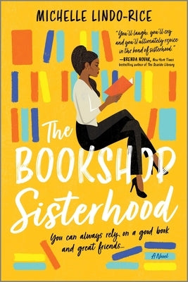 Paperback of The Bookshop Sisterhood by Mira Books featuring a cozy bookshop scene with stacked books and warm lighting.