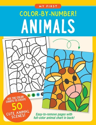 Color-by-Number! Animals paperback coloring book by Peter Pauper Press featuring animal illustrations for creative coloring.