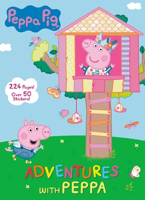 Paperback "Adventures with Peppa" book by Golden Books featuring Peppa Pig, with colorful cover illustration.