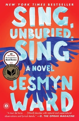 Paperback edition of Sing, Unburied, Sing by Scribner Book Company, showing the book cover with title and author details.