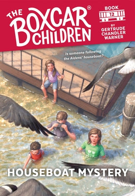 Paperback of Houseboat Mystery by Random House Books for Young Readers, featuring a cozy houseboat scene on the cover.