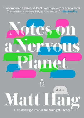 Paperback of "Notes on a Nervous Planet" by Penguin Life, featuring the book cover with title and design elements.