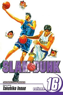 Paperback of Slam Dunk, Vol. 16 manga by Viz Media featuring colorful cover art with characters from the basketball series.