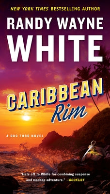 Cover of the mass market paperback "Caribbean Rim" by G.P. Putnam's Sons, featuring a tropical island scene with ocean and palm trees.