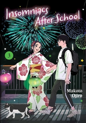 Paperback of Insomniacs After School, Vol. 3 manga by Viz Media featuring characters sitting outdoors on the cover.