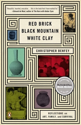 Paperback of "Red Brick, Black Mountain, White Clay" by Penguin Books, showing the book cover with red, black, and white artwork.