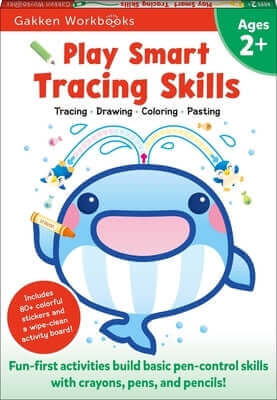 Play Smart Tracing Skills Age 2+: Preschool Activity Workbook with Stickers for Toddlers Ages 2, 3, 4: Learn Basic Pen-Control Skills with Crayons, Pe Paperback Gakken