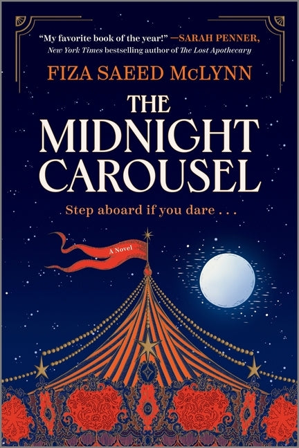 Cover image of the paperback novel The Midnight Carousel by Park Row, featuring a captivating nighttime carousel scene.