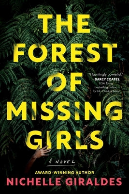 Paperback of The Forest of Missing Girls by Poisoned Pen Press, showing the book cover with dark forest imagery.