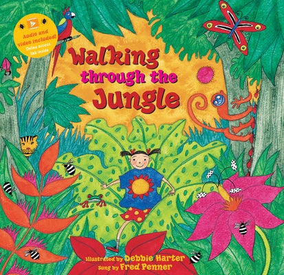 Paperback book titled "Walking Through the Jungle" by Barefoot Books with colorful jungle illustrations.