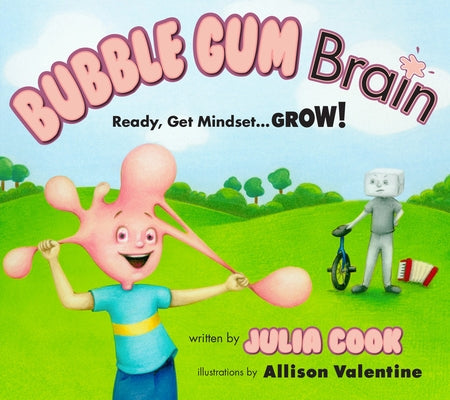 Paperback titled Bubble Gum Brain: Ready, Get Mindset...Grow! by National Center for Youth Issues, featuring colorful, brain-themed cover art.