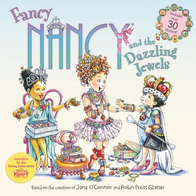Paperback of Fancy Nancy and the Dazzling Jewels by HarperCollins, featuring colorful cover art with jewelry-themed illustrations.