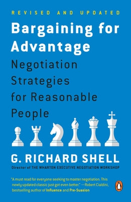 Paperback of Bargaining for Advantage: Negotiation Strategies for Reasonable People by Penguin Books, showing the book cover with title and author.