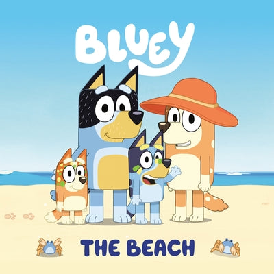Bluey: The Beach paperback by Penguin Young Readers Licenses, featuring Bluey and friends at the beach scene on the cover.