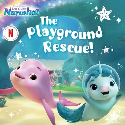 Paperback book titled The Playground Rescue! by Simon Spotlight, featuring colorful cover art with children playing outdoors.