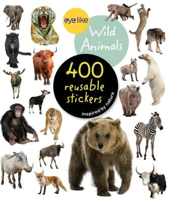 Eyelike Stickers Wild Animals paperback book by Workman Kids featuring colorful animal stickers for kids.