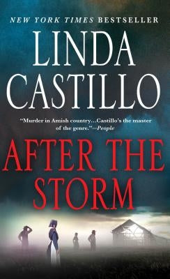 Mass market paperback of "After the Storm" by Minotaur Books, showing the book cover with stormy sky imagery.