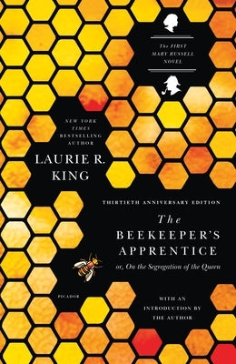 Paperback edition of The Beekeeper's Apprentice by Picador USA, featuring the book cover with bee and beekeeper imagery.