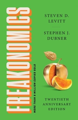 Paperback of Freakonomics Twentieth Anniversary Edition by William Morrow & Company, showing the book cover with title and author.