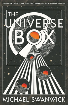 Paperback of The Universe Box by Tachyon Publications featuring a cosmic-themed book cover with stars and galaxies.
