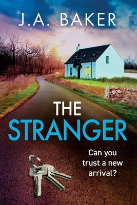 Paperback copy of "The Stranger" novel by Boldwood Books Ltd with a cover featuring abstract artwork and bold typography.