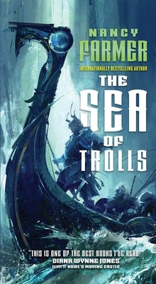 Paperback copy of The Sea of Trolls by S&s/Saga Press, showing the book cover with fantasy artwork and title.