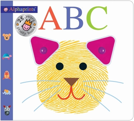 Priddy Books Alphaprints ABC 25th Anniversary board book with colorful alphabet illustrations and playful animal images.