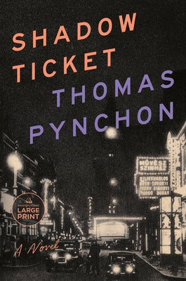Paperback Shadow Ticket novel by Random House Large Print Publishing, featuring a cover with dark and shadowy design elements.