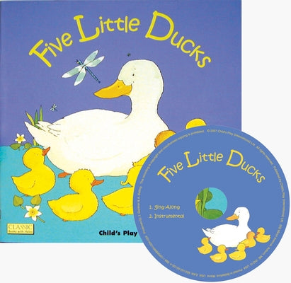 Paperback "Five Little Ducks" children's book by Child's Play International with a CD, featuring colorful duck illustrations on the cover.