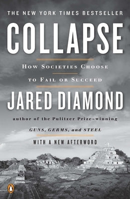 Paperback of "Collapse: How Societies Choose to Fail or Succeed" by Penguin Publishing Group, showing the book cover with title and author.