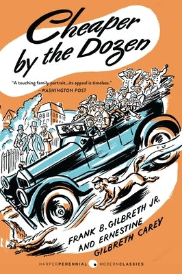 Paperback of "Cheaper by the Dozen" by Harper Perennial, featuring the book cover with title and author details.