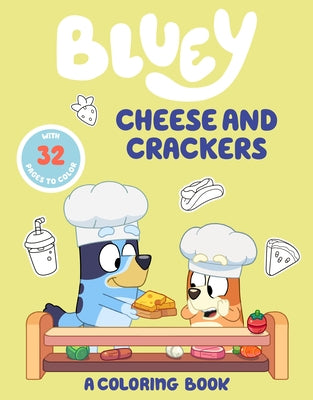 Paperback coloring book featuring Bluey and cheese and crackers illustrations, for fans of Bluey and creative activities.