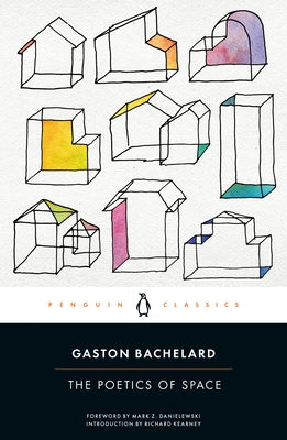 Paperback of The Poetics of Space by Penguin Classics, featuring a close-up of the book cover with subtle design details.