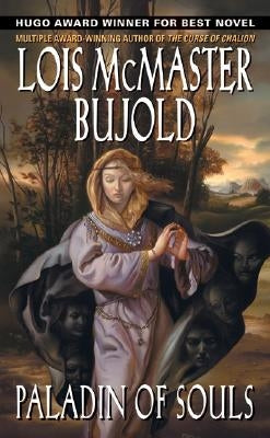 Mass market paperback of "Paladin of Souls" by Lois McMaster Bujold, HarperTorch edition, showing the book cover with title and author.