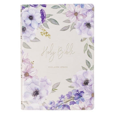 KJV Bible Giant Print Full-Size (Faux Leather, Floral) by Christian Art Gifts